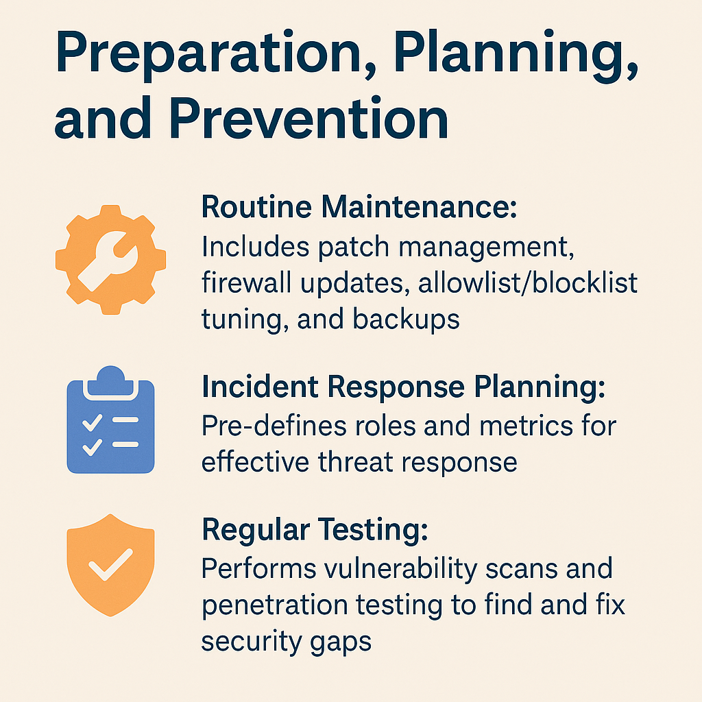 Preparation, Planning, and Prevention